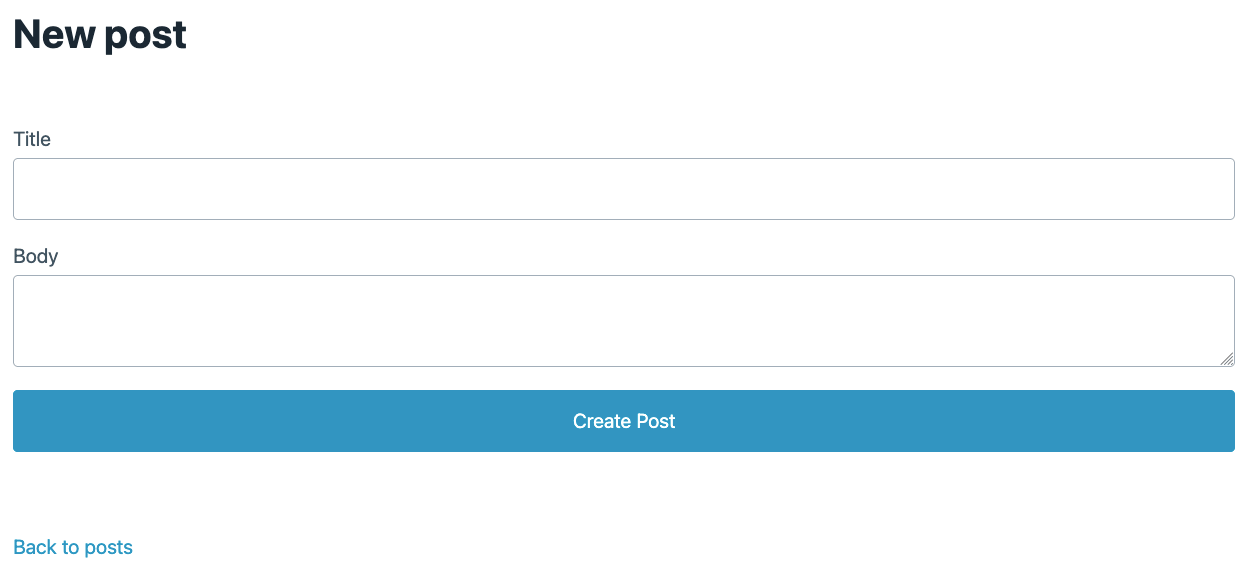 basic web page interface